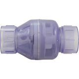 Flo Control 1011C20 Check Valve, 1011, 2"s, 1/2lb, Spring, Water, Clear