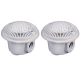 Hayward WG1052AVPAK2 8" Suction Outlet for Concrete Pools - White Pack of 2