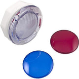 Waterway 630-K005 Light Wall Fitting with Red & Blue Lenses for Underwater Light