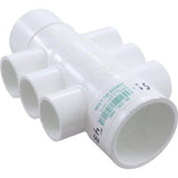 Waterway 672-4550 1" Slip 6 Port x 1.5" Slip x 2" Slip Flow Thru Manifold