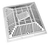 Waterway WW6404790V 9" x 9" Grate and Frame - White