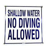 Pentair Rainbow R233800 24" x 24" Shallow South Carolina No Diving Pool Sign