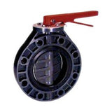 Thermoplastic 0600ASPXOEEWML 6" PVC Butterfly Valve with Handle