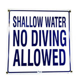 Pentair Rainbow R233800 24" x 24" Shallow South Carolina No Diving Pool Sign
