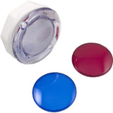 Waterway 630-K005 Light Wall Fitting with Red & Blue Lenses for Underwater Light