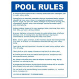 Aquatic 2023WS1824E 18" x 24" Pool Rules Sign
