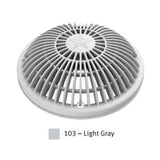 AquaStar 8MF103 8" Round MoFlow Suction Outlet Cover and Mud Frame - Light Gray