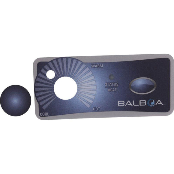 Balboa 10313 1-Button Spa Control Panel Overlay with Knob
