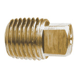 BrassFittings 28084 0.125" Brass Square Head Plug Fittings