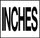 Inlays C611713 INCHES 6" Smooth Ceramic Tile 4" Letters Depth Marker