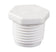 Custom 25520-040-000 1.5" Male Threaded Plug - White