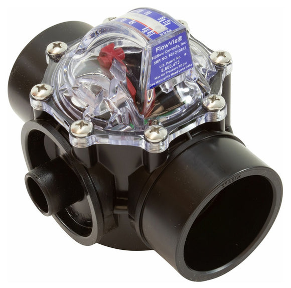 H2Flow FV-C-S FlowVis Flow Meter/Check Valve 2-2.5 Inch SPG with Safety Flapper