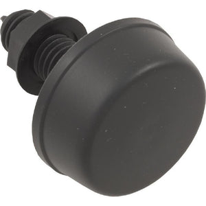 Herga 6433-AZZZ 0.8" HS 2" FD Threaded Air Button - Black