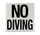 Inlays C611501 6" x 6" NO DIVING Message Smooth Ceramic Tile