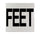 Inlays C621710 6" x 6" FEET (Word Only) Ceramic Tile
