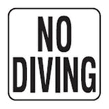 Inlays V621501 No Diving Words 6" x 6" Vinyl 2" Letters Stickon
