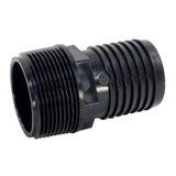 Waterway 417-6151 1.5" MPT 1.5" Hose Male Barb Adapter - Black