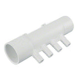 Waterway 672-0400B 1" S x 1" SPG 4-Port 0.38" Ribbed Barbs Manifold