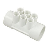 Waterway 672-4110B 2" Slip x 2" Slip x 0.5" Slip 6-Ports Manifold