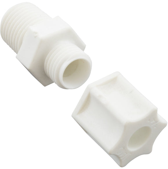Generic 89-555-1500 Compression Fitting 1/4 Inch mpt x 1/4 Inch Tube Plastic