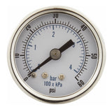 Generic 17-555-1020 Filter Bottom Mount Pressure Gauge, 0.13" MPT, 0-60 PSI