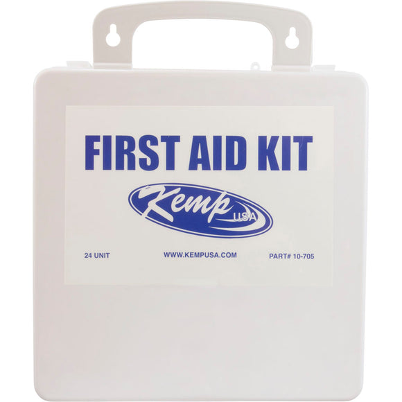 Kemp USA 10-705 Plastic First Aid Kit - 24 Unit