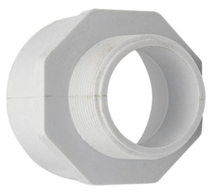 Lasco Fittings 436-213 1.50" x 2" Sch40 Reducing Male Adapter MPT x Slip White