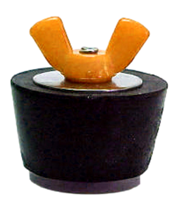 Technical Products SP204CC #4 Winter Plug for .75" & 1" Pipe w/ Orange Wingnut